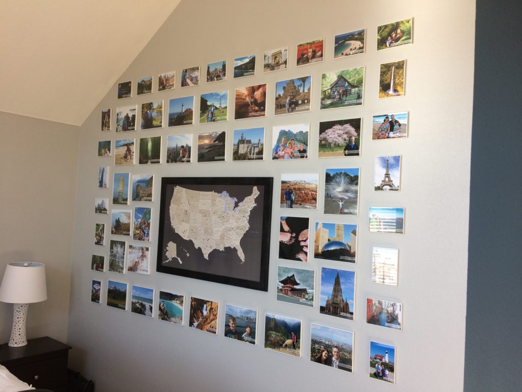Travel wall photo Gallery with map