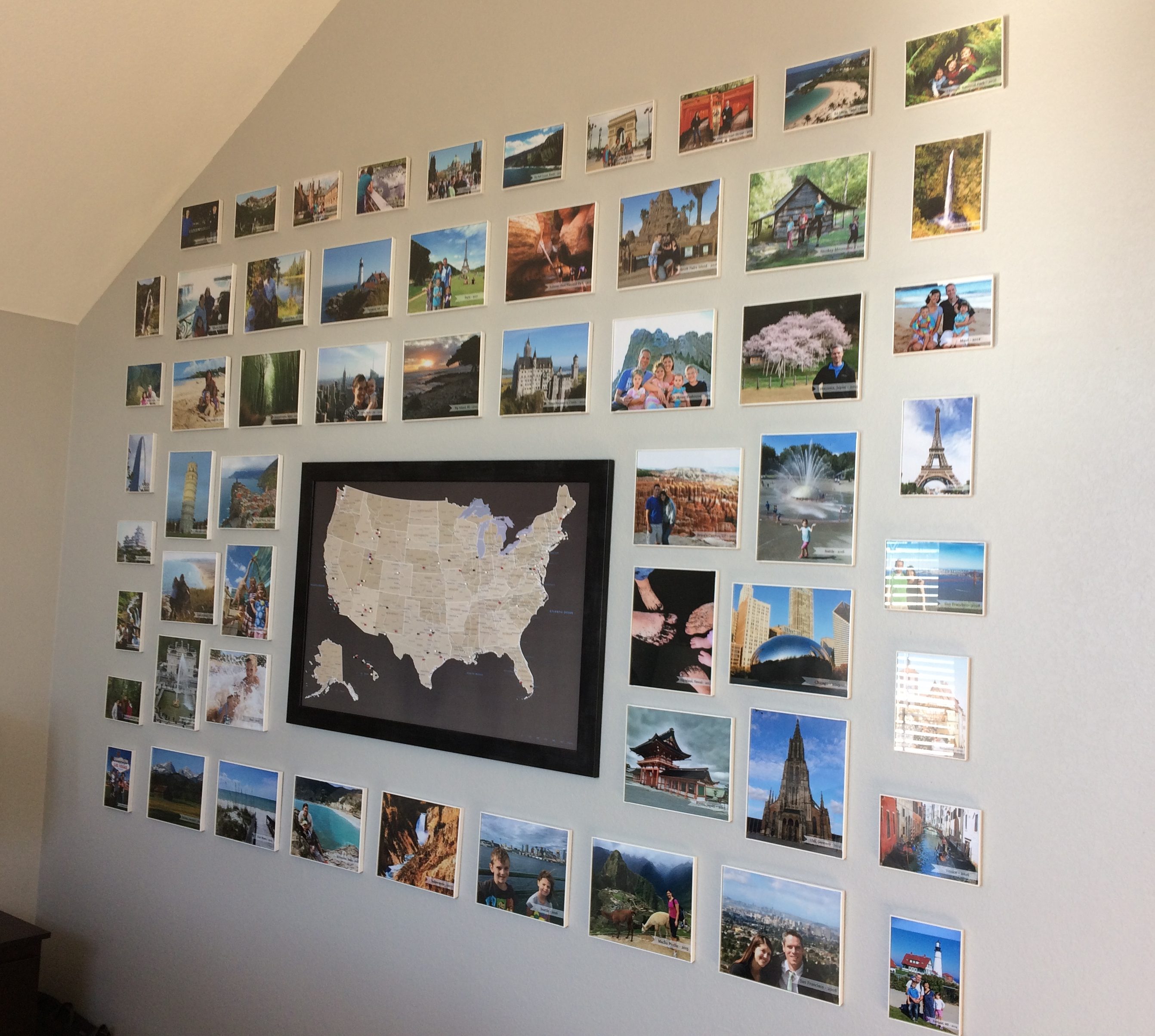 travel photos gallery wall