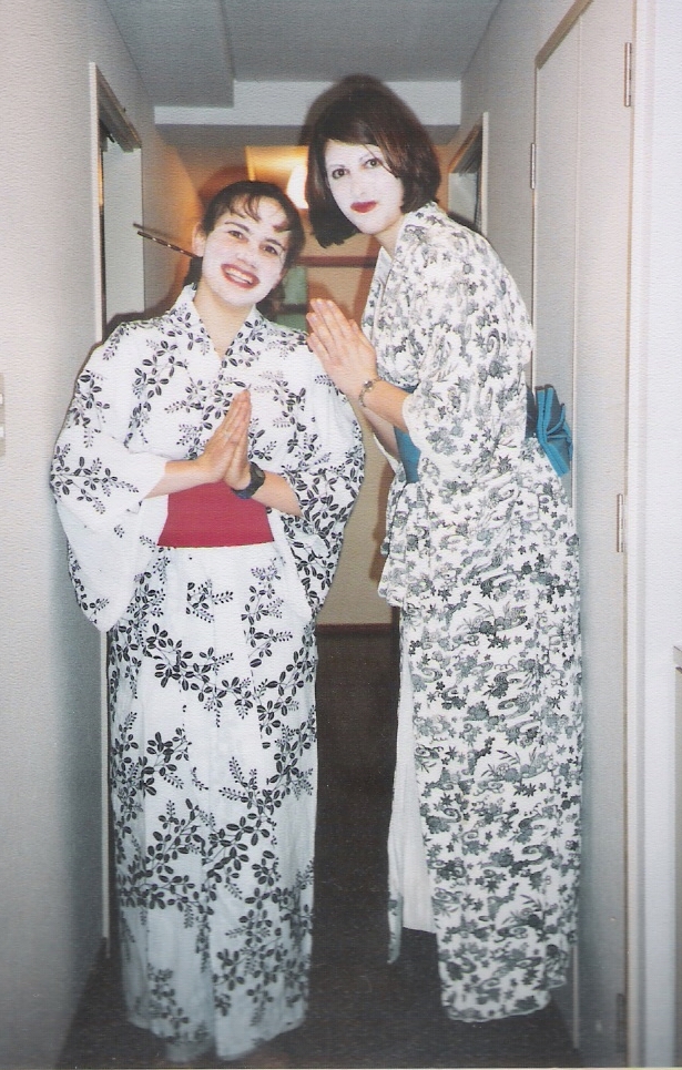 Trying on a Kimono and Obi