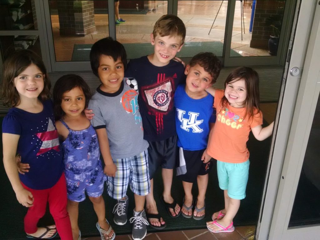 Kids with their cousins reconnecting in Washington DC area