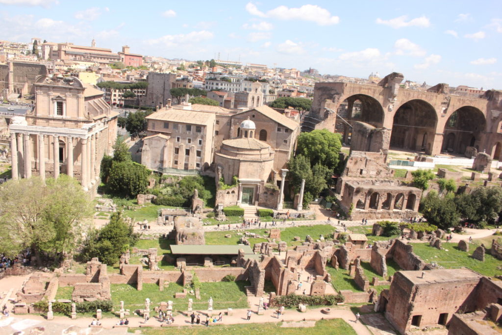 View of the Roman Gardens from Palatine Hill