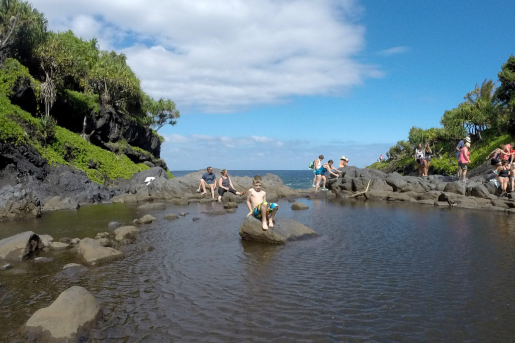 O'heo gulch or 7 sacred pools on Mauii Haleakala National Park