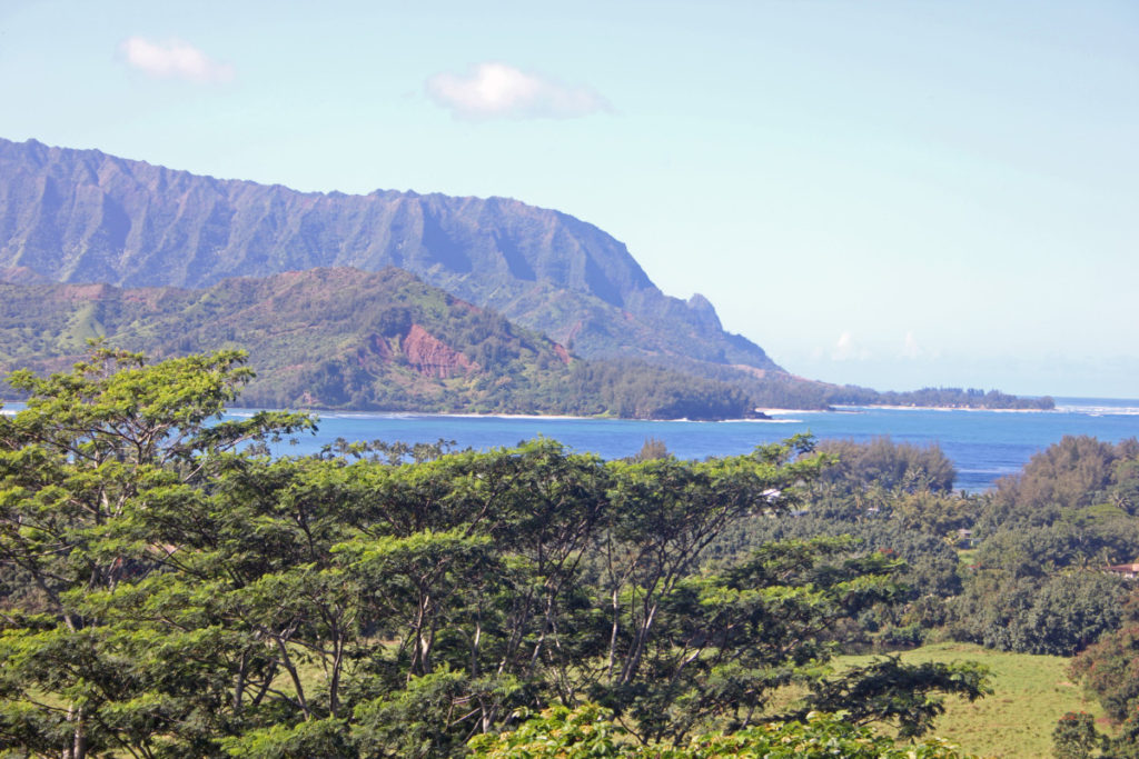 overlook on North shore of Kauai Hawaii