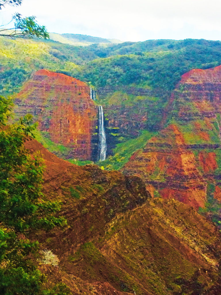 Waimea canyon waterfall, Kauai, Hawaii