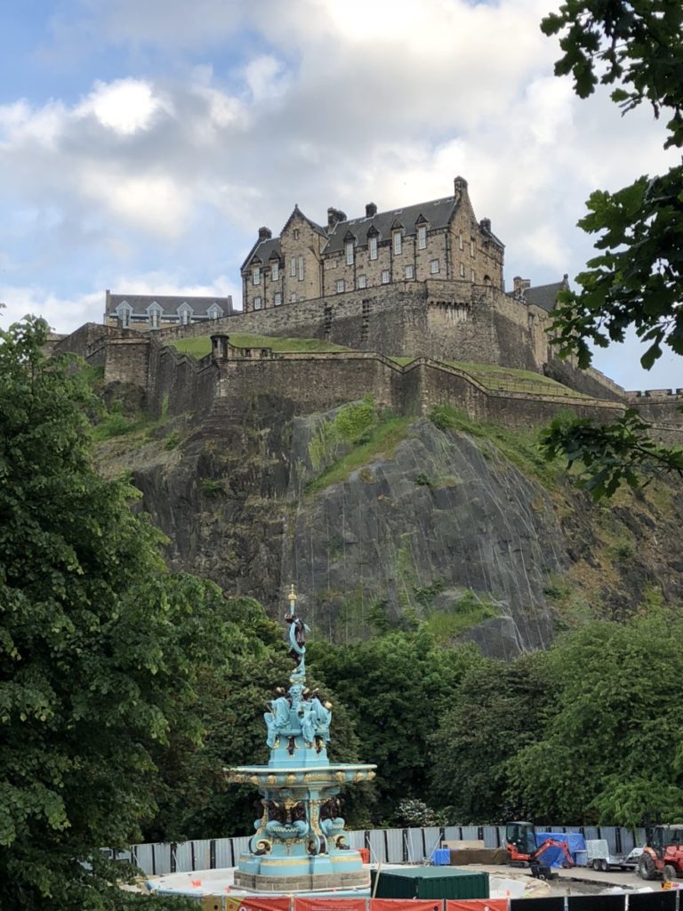 Edinburgh Castle from Princes Park
