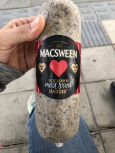 Raw Haggis bought in Edinburgh, Scotland