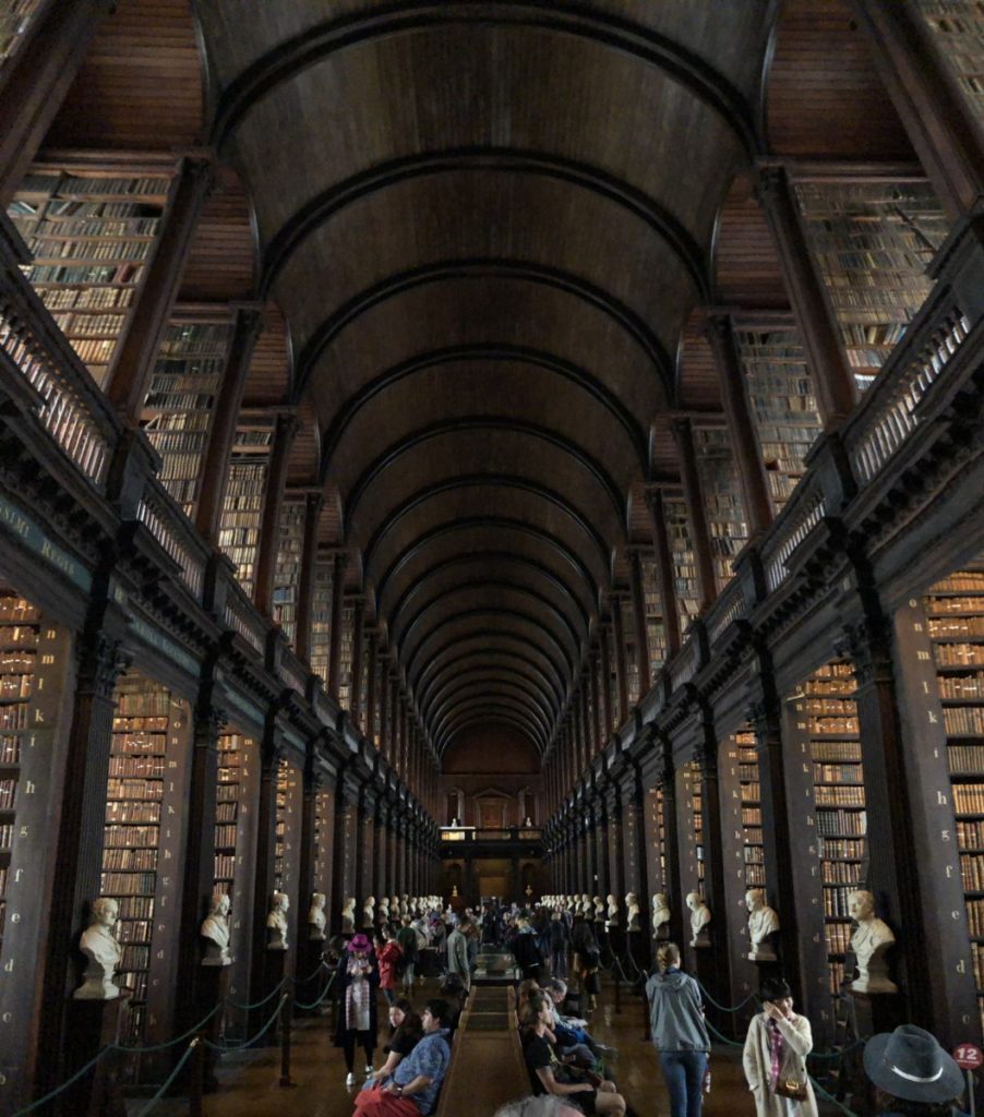 Old Library at Trinity University and Book of Kells