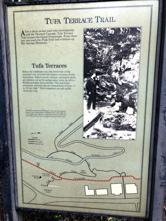 Tufa Terrace Trail map and sign