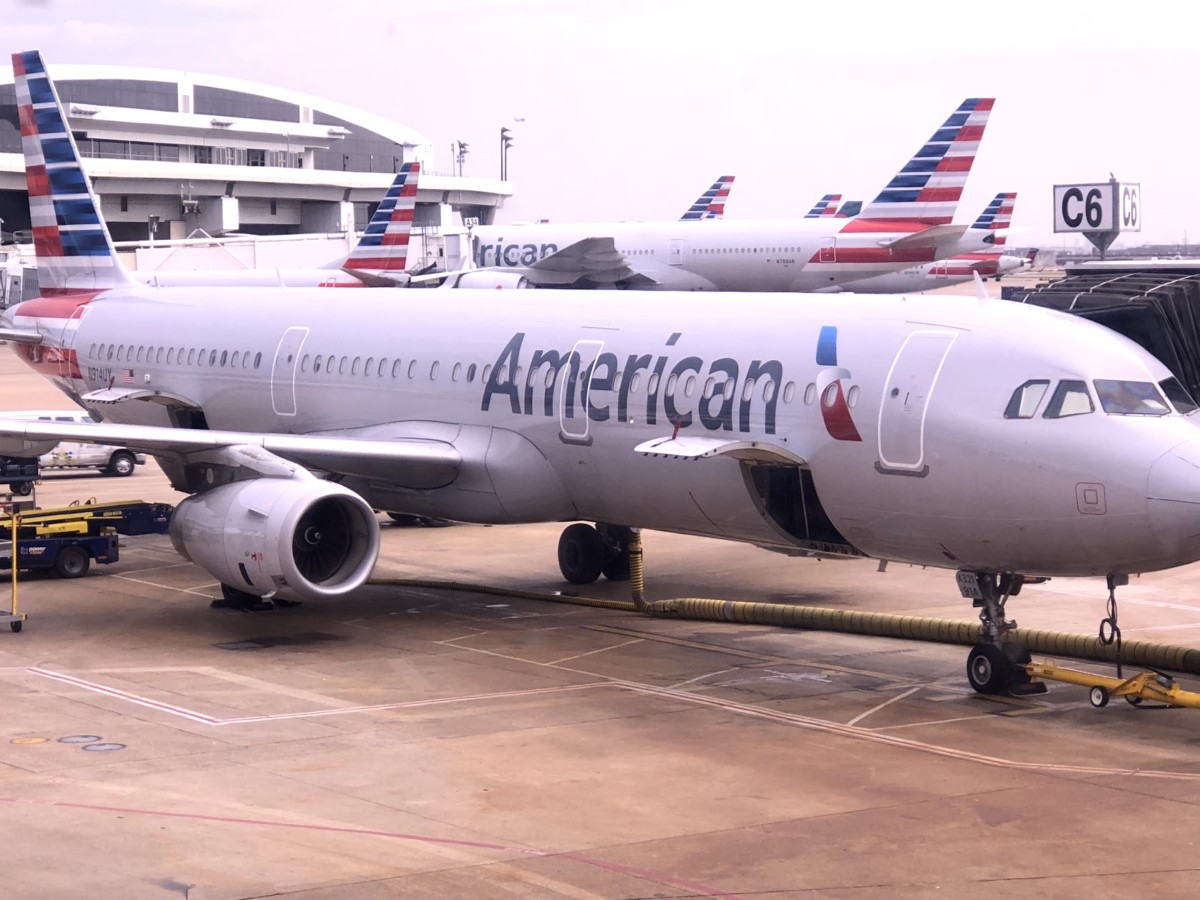 American Airline plane at DFW airport