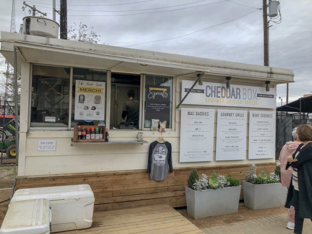 Cheddar Box Food Truck at Magnolia Market in Waco
