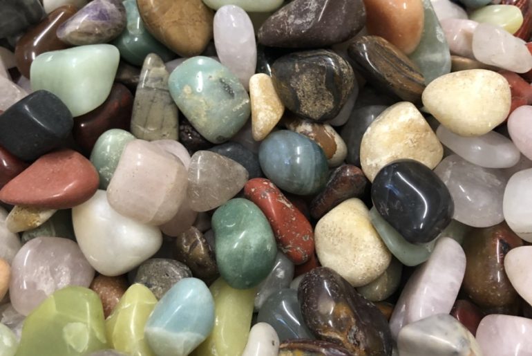 colorful Gemstones from Johnson's Rock Shop in Livingston, Texas