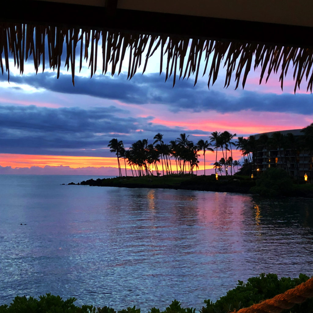 Purple, blue and orange Sunset at Hilton Waikoloa