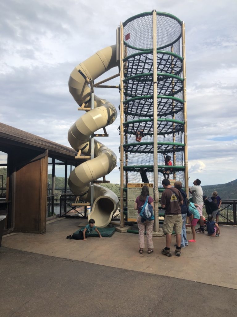 Net climber and 3 story Slide at Cave of the Winds