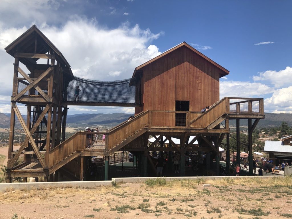 The structure of Tommy Knockers Playland at Royal Gorge and Bridge Park