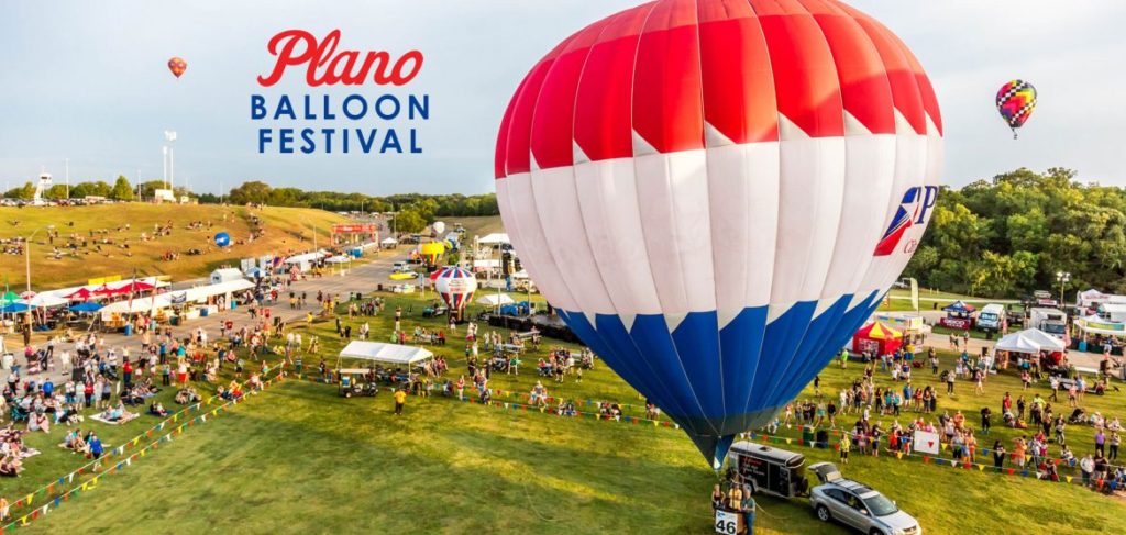 Hot air balloon at at the Plano Balloon Festival