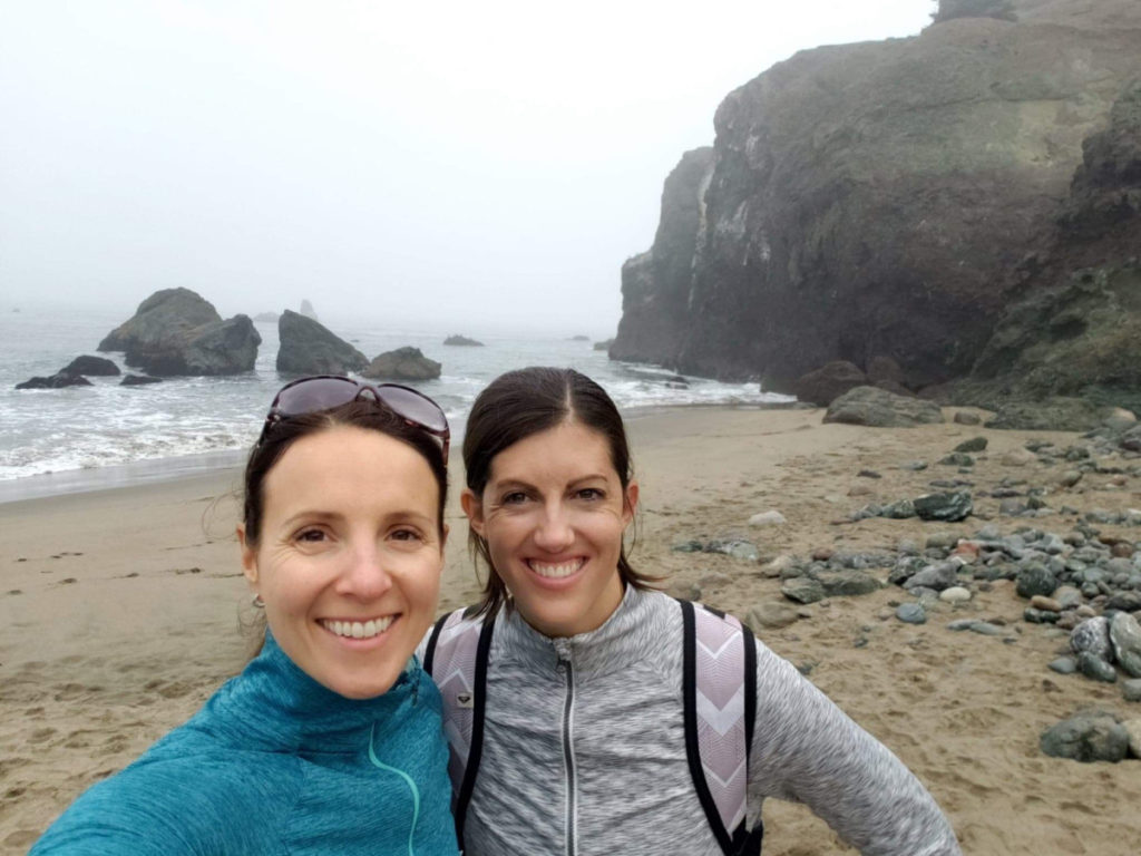 2 Women at the Foggy Beach at Lands End, San Francisco