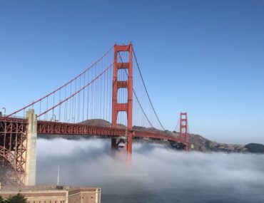 Fog under the Golden Gate Bridge for what to do in San Francisco