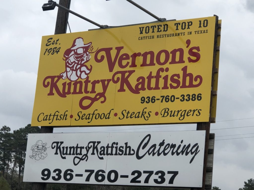 Vernon's Kuntry Katfish Sign