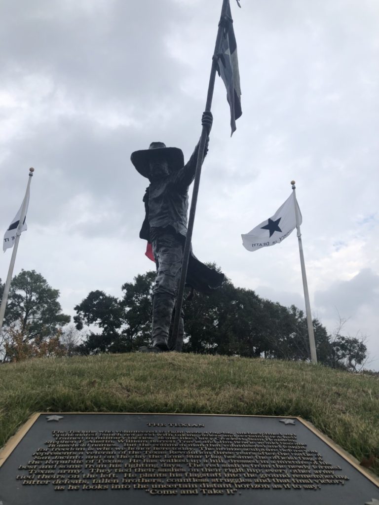Texian Statue at Lone Star Flag Memorial in Conroe