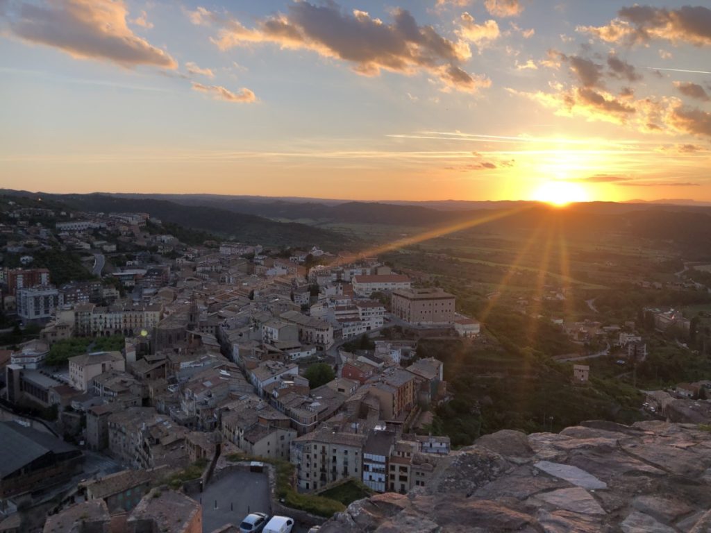 Sunset from the Parador in Cardona, Spain