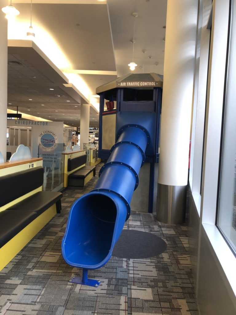 slide at the Minneapolis St Paul Airport kids Play space