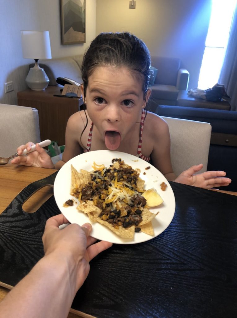 Taco salad in the Casita in Hyatt Place Moab