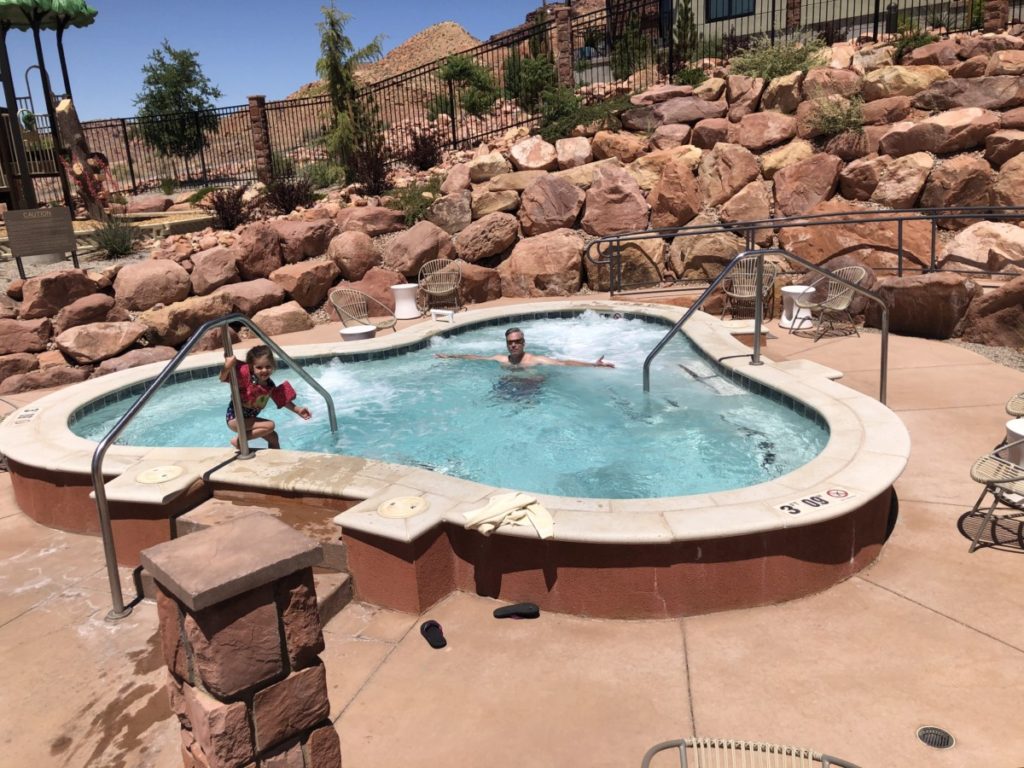 Dad and Daughter at Hyatt Place Moab Spa