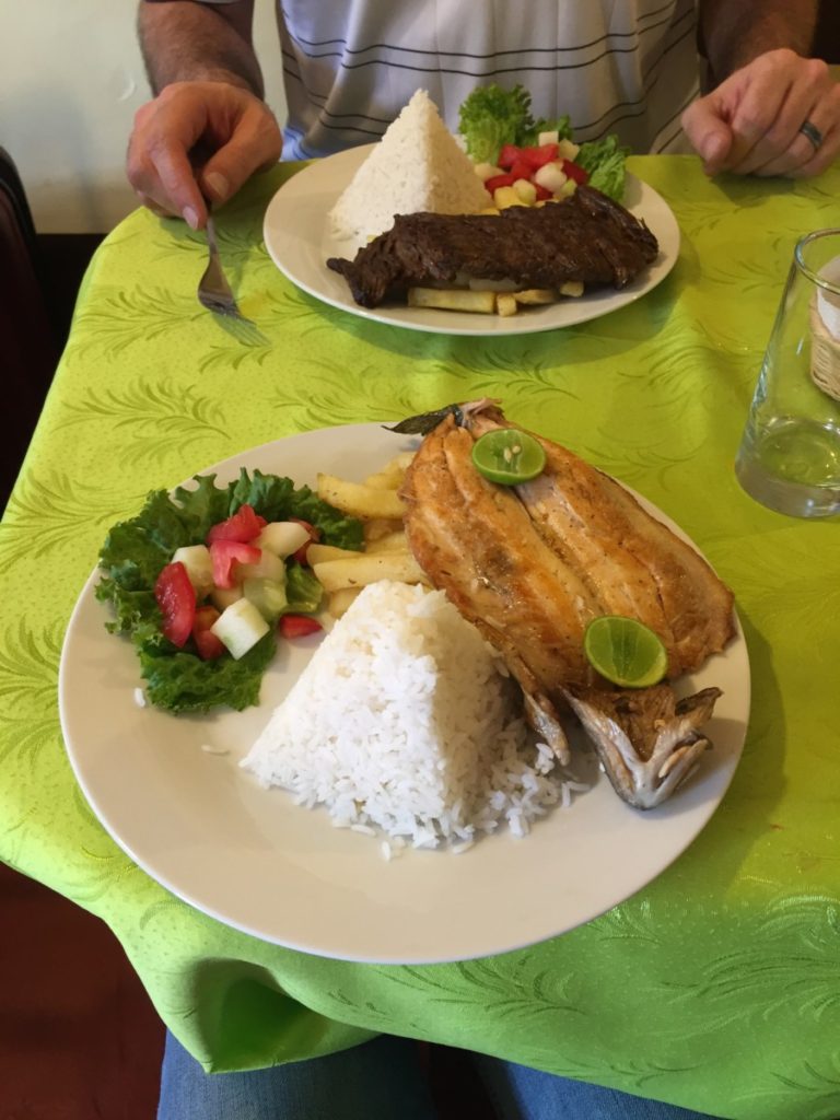 Peruvian meal about $8 USD / meal