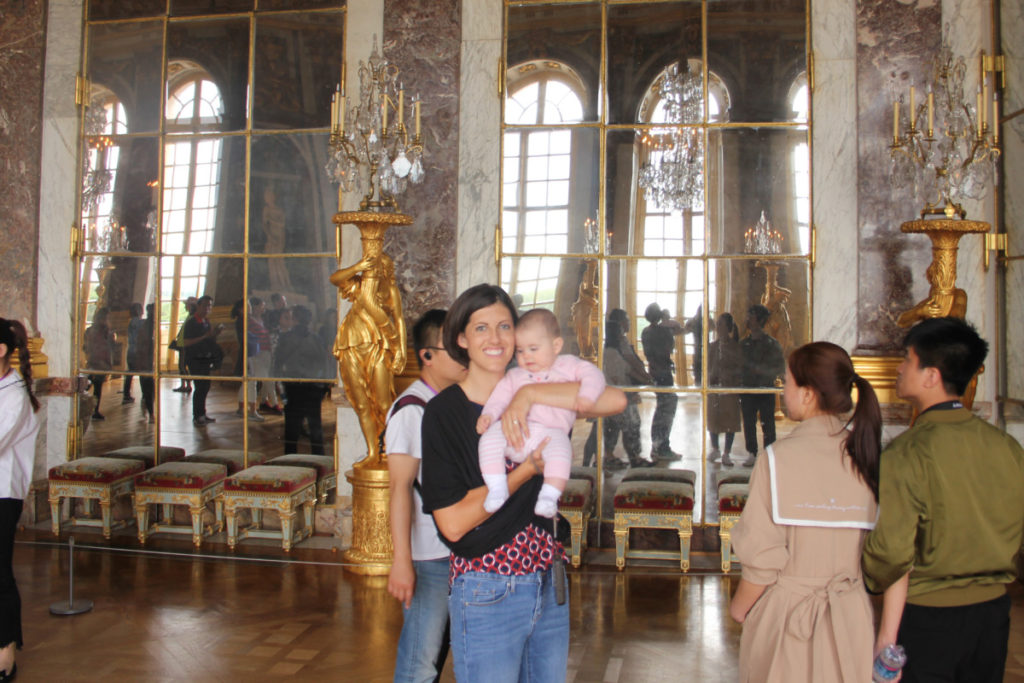 Mom and Baby in the Palace of Versailles
