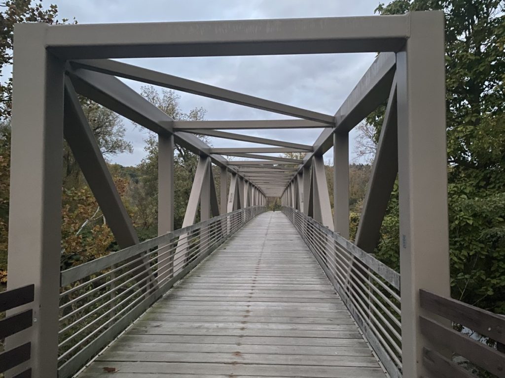 Trailhead bridge at Lock 39 in Cuyahoga Valley National Park