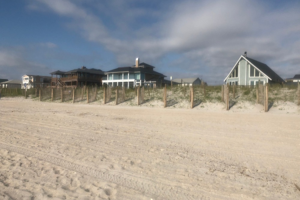 Wrightsville beach and beach houses in North Carolina