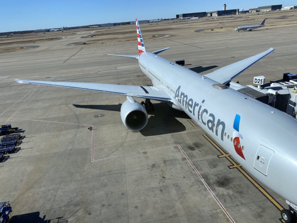 American Airlines plane on Tarmac at DFW airport