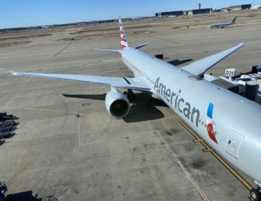 American Airlines plane on Tarmac at DFW airport