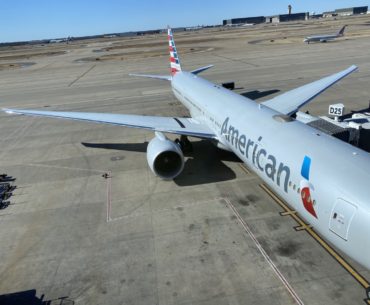 American Airlines plane on Tarmac at DFW airport