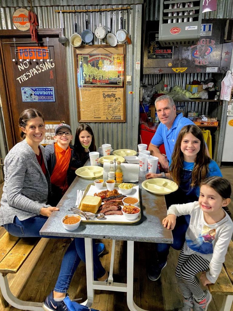 Family Eats at KD's BBQ in Midland