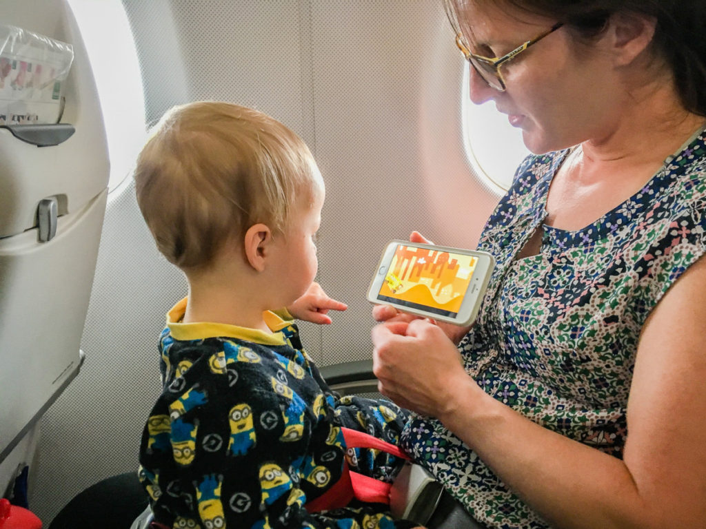 traveling with a toddler on an airplane