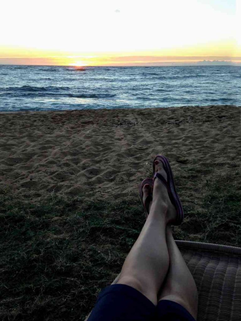 The view from Kauai - Sunrise on Coconut Beach