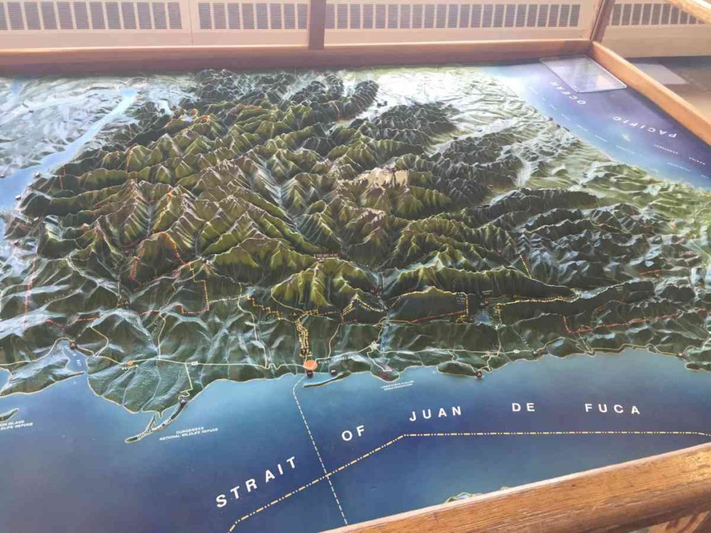 Topographical Map of Olympic National Park Mountains
