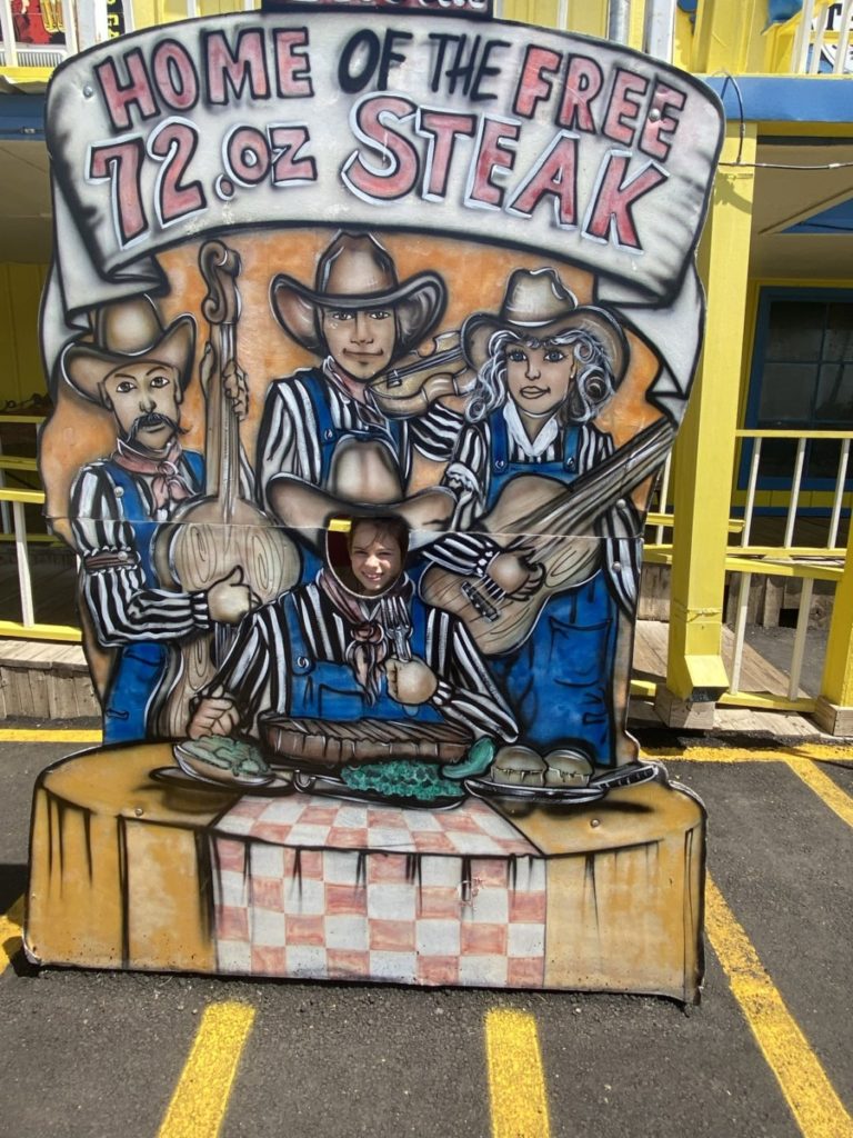 Home of the Free 72 oz Steak at the Big Texan in Amarillo