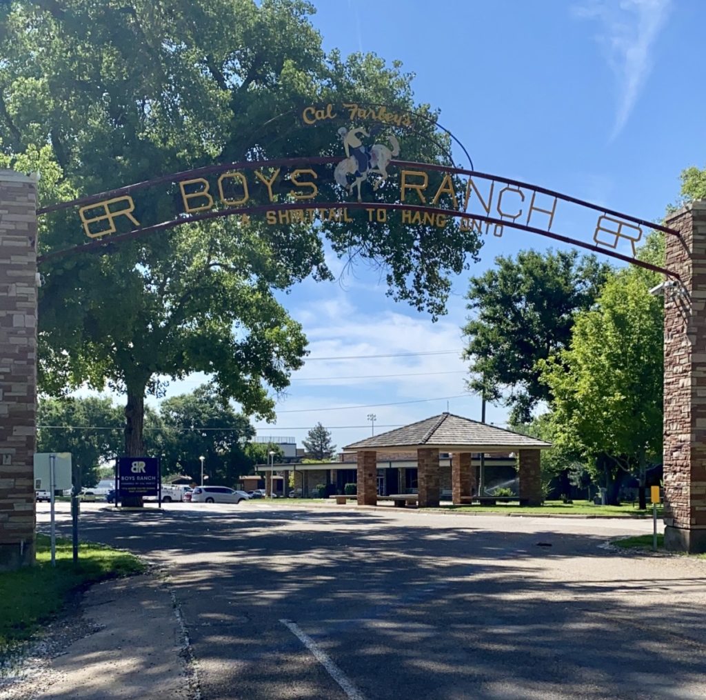 entrance to Cal Farley's Boys Ranch near Amarillo Texas